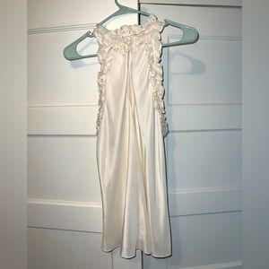 White silk blouse from banana republic.